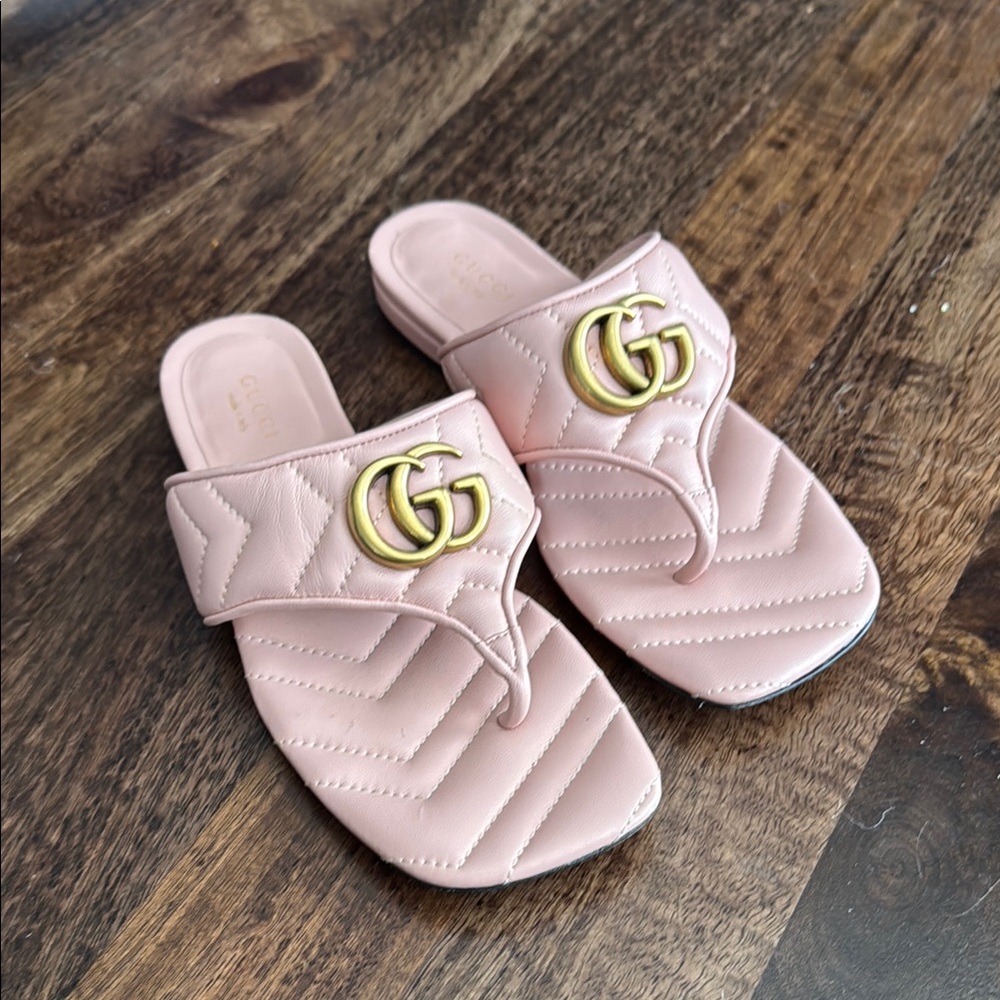 Gucci Marmont Quilted Sandals